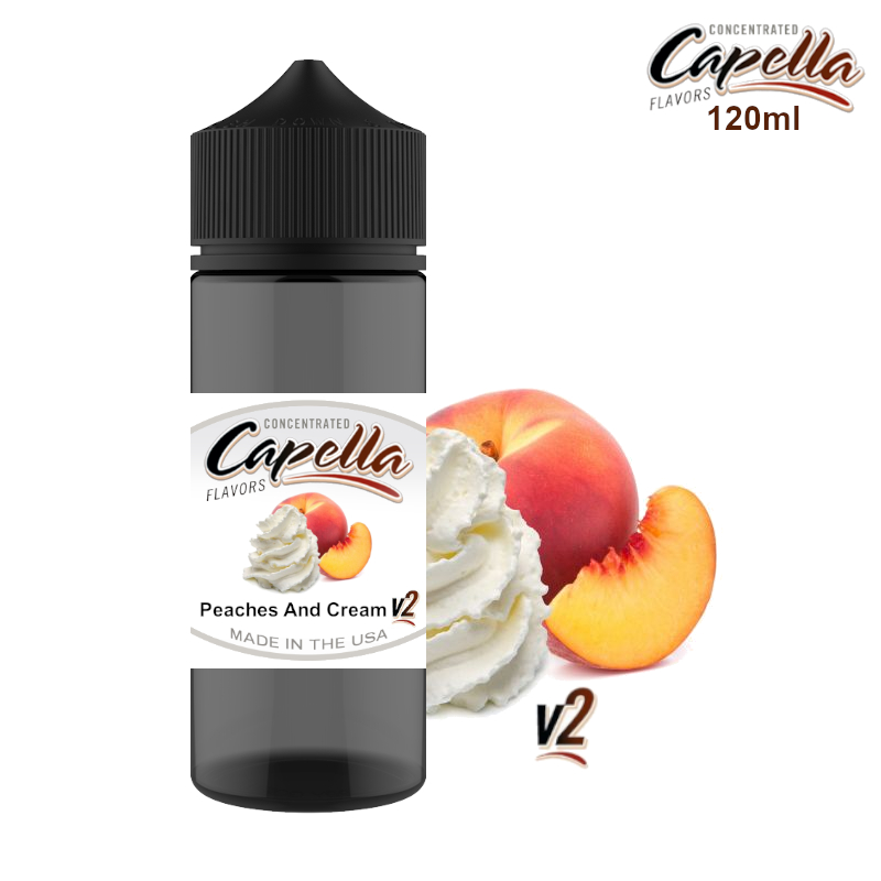 aroma-capella-peaches-and-cream-v2-no163-peaches-and-cream-v2-capella-flavors-aroma-120ml Aroma Capella Peaches and Cream V2 (nº163) - Imagen 1